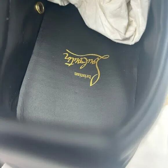 Men's Christian Louboutin, Louis Jr Orlato flat spikes size 46 made in Italy - Picture 2 of 7